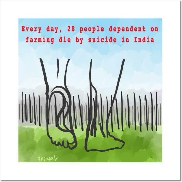 Farmers Protest Wall Art by sukhpalgrewal